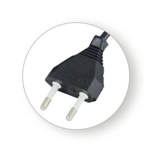 Priključni kabel H03VVH2-F 2X0,75 L=2 m, crni