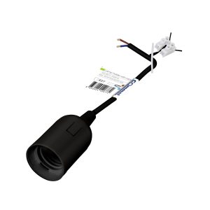 Grlo E27 sa 17cm kabela crno
