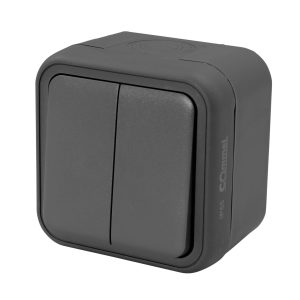 Bura – serijska instalacijska sklopka 10A 250V IP55, antracit