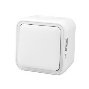 Bura – jednopolna instalacijska sklopka 10A 250V IP55, bijela