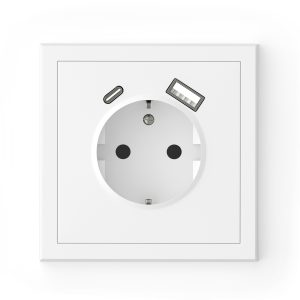 Adria – schuko utičnica s USB A+C, bijela