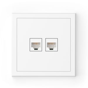 Adria – utičnica RJ45 CAT6 dvostruka, bijela