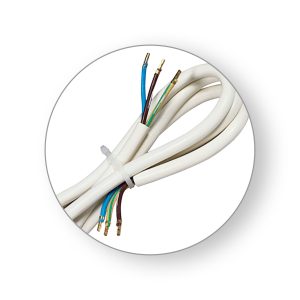 Connection cable for stove H05VV-F 3G2,5 L=1,5 m, white
