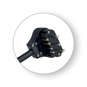 Priključni kabel H05VV-F 5G2,5 L=2 m, crni