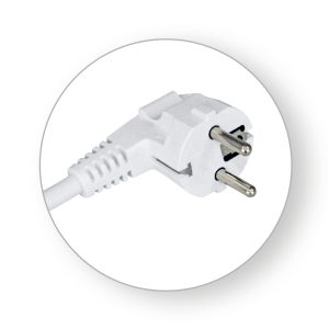 Priključni kabel H05VV-F 3G1 L=1,5 m, bijeli