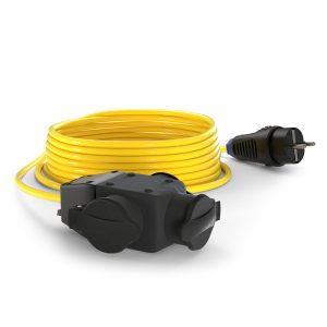 Produžni kabel – šuko AT N07V3V3-F 3G1,5 L=10m s trostrukim razdjelnikom IP44