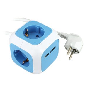 Utičnica 4-struka + 2xUSB punjač L=1,4 m
