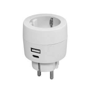 Utičnica s USB punjačem A+C, 3.4A 17W, bijela