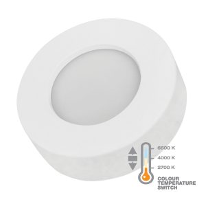 LED panel 6W, okrugli nadgradni, CCT sklopka