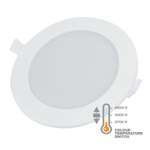 LED panel 12W, okrugli ugradbeni, CCT sklopka
