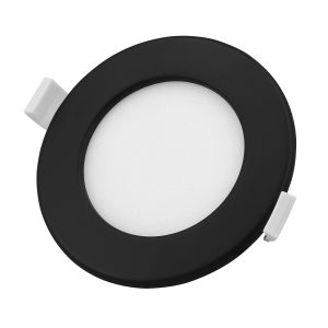 LED panel 6W, okrugli ugradbeni, CCT sklopka, crni