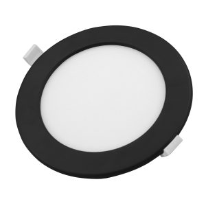 LED panel 12W, okrugli ugradbeni, CCT sklopka, crni